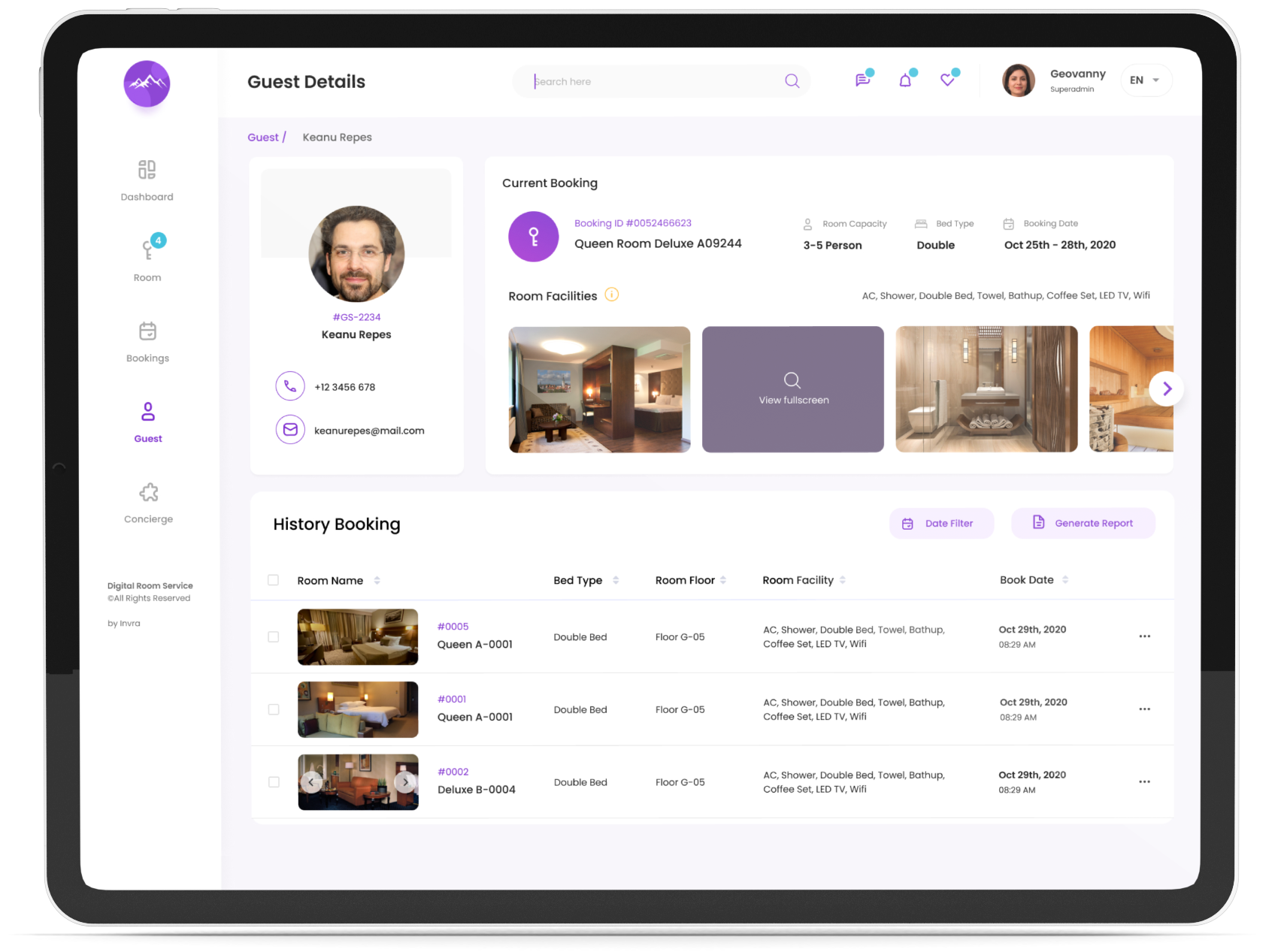 Digital Room Service Loyalty Program