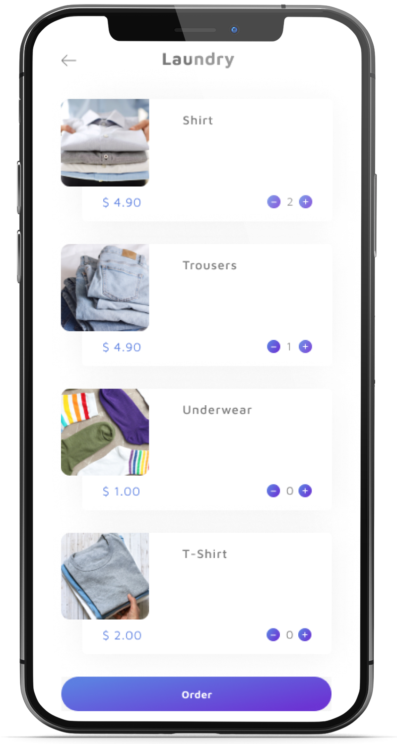 Digital Room Service Laundry